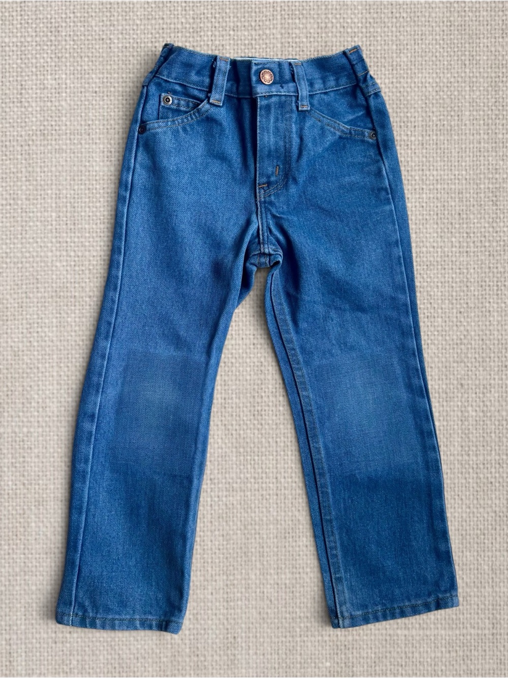 Vintage 80s Sears Toughskins Jeans Boys 5 Slim Reinforced Knees Elastic Waist